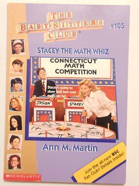 Stacey the Math Whiz The Baby Sitters Club Ann M. Martin Paperback Book 105